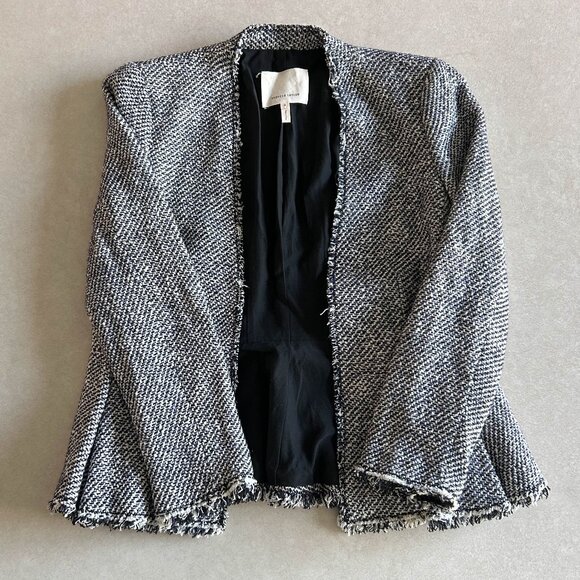 Rebecca Taylor Lurex Tweed Peplum Knit Blazer Jacket ASO Clary Fray - Picture 5 of 13
